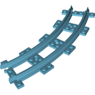 Lego Vehicle Track, Train, Plastic, Narrow, Curve / Medium Azure