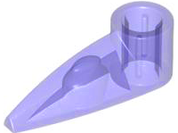 Lego Bionicle 1 x 3 Tooth with Axle Hole (Bohrok Eye) / Trans-Purple
