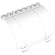 Lego Panel 4 x 8 x 4 Quarter Circle with Axle Holes / Trans-Clear