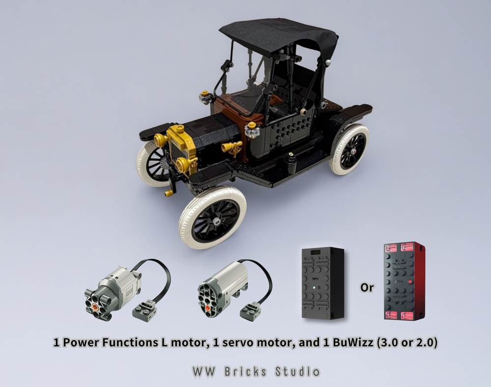 Lego [RC] LEGO Icon 11376 Ford Model T with 1 PF L and 1 Servo motor