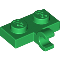 Lego Plate Special 1 x 2 with Clip Horizontal on Side / Green