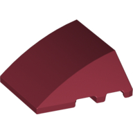 Lego Brick Wedged, Curved 4 x 3 No Studs [Plain] / Dark Red