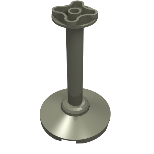 Lego Support 4 x 4 x 5 2/3 Stand / Dark Gray