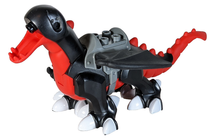 Lego Duplo Dragon Body with Wings Large with Variably Colored Underside / Black