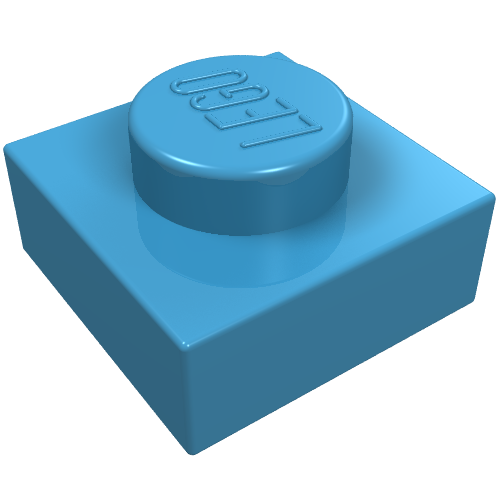 Lego Plate 1 x 1 / Maersk Blue