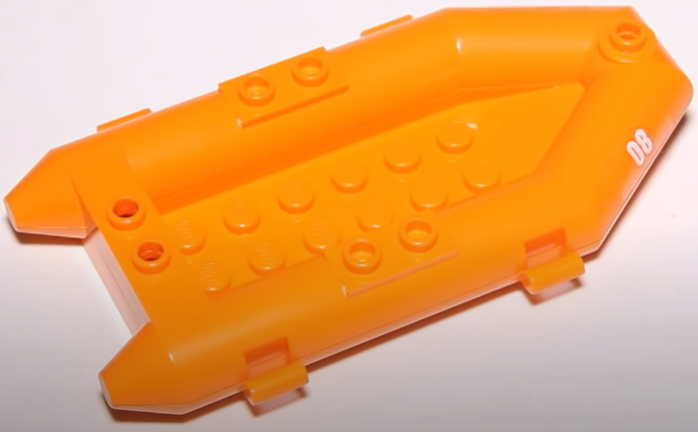 Lego Boat, Rubber Raft, Small with White '08' Pattern on Both Sides (Stickers) - Set 60167