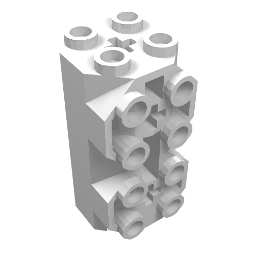 Lego Brick Special Octagonal 2 x 2 x 3 1/3 with Side Studs / White