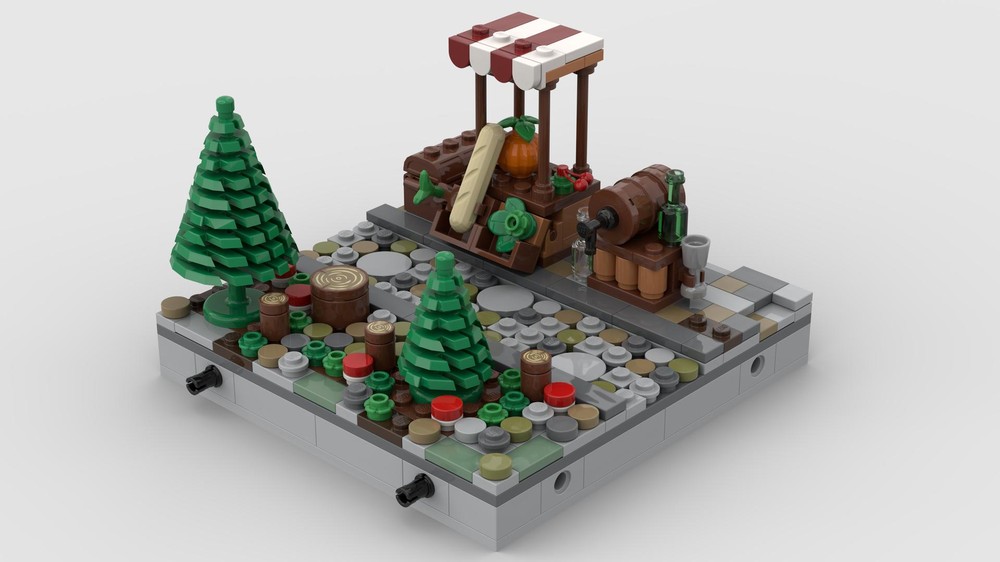 Lego Mini-Medieval-Modulars 53 - "Street with Market"