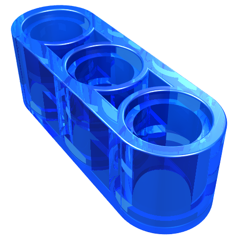 Lego Technic Beam 1 x 3 Thick / Trans-Dark Blue