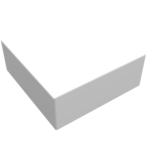 Lego Tile 1 x 1 without Groove / White