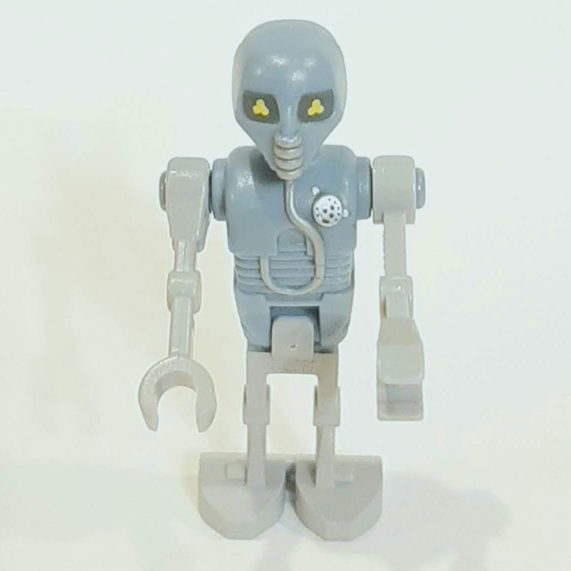 Lego 2-1B Medical Droid, Sand Blue Torso, One Arms with Clips at 90°