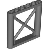 Lego Support 1 x 6 x 5 Girder Rectangular / Dark Bluish Gray
