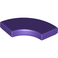 Lego Tile 2 x 2 Curved, Macaroni / Dark Purple