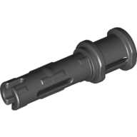 Lego Technic Pin Long with Friction Ridges Lengthwise and Stop Bush [2 Lateral Holes, Small Pin Hole] / Black