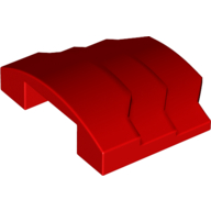 Lego Brick Curved 4 x 3 with 3 Layers, 1 x 3 Cutout on Underside / Red