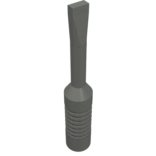 Lego Tool Screwdriver with Narrow Head [6-Rib Handle] / Dark Bluish Gray