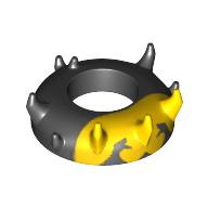 Lego Head Top Zabrak Horns with Yellow Print (Savage Opress)