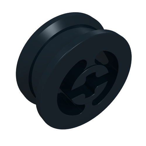 Lego Wheel with Split Axle hole / Black