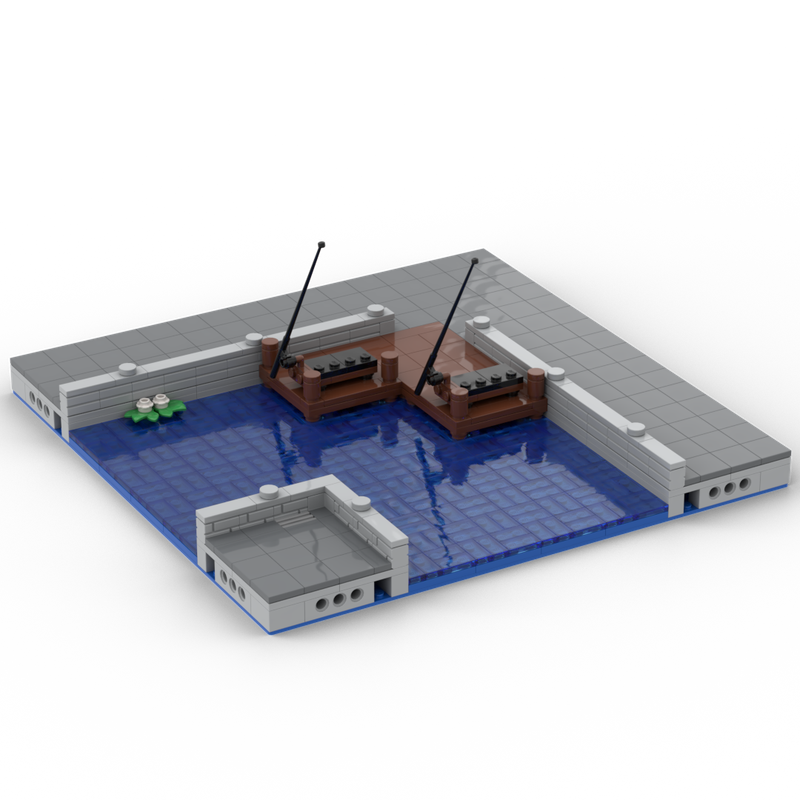 Lego MILS Canal (32x32) with fishing platform