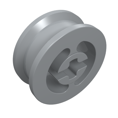 Lego Wheel with Split Axle hole / Light Bluish Gray