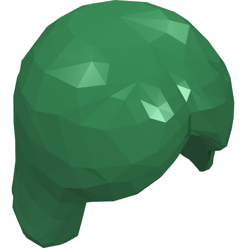 Lego Hair Center Parting / Green