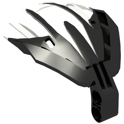 Lego Windscreen Bohrok 4 x 5 x 7 Marbled Trans-Clear Pattern / Black