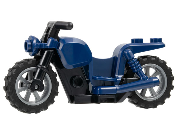 Lego Motorcycle Cruiser with Black Frame, Flat Silver Wheels, and Black Handlebars