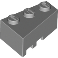 Lego Brick Wedged, Angled 3 x 2 Right / Light Bluish Gray