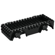 Lego Vehicle Base 8 x 16 with Wheel Arches, Front and Side Studs, and 4 x 14 Recessed Studded Section, 5 Holes / Black