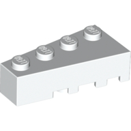 Lego Brick Wedged, Angled 4 x 2 Left / White