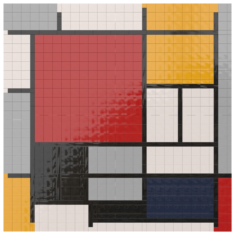 Lego Composition en rouge, jaune, bleu et noir (economical version)