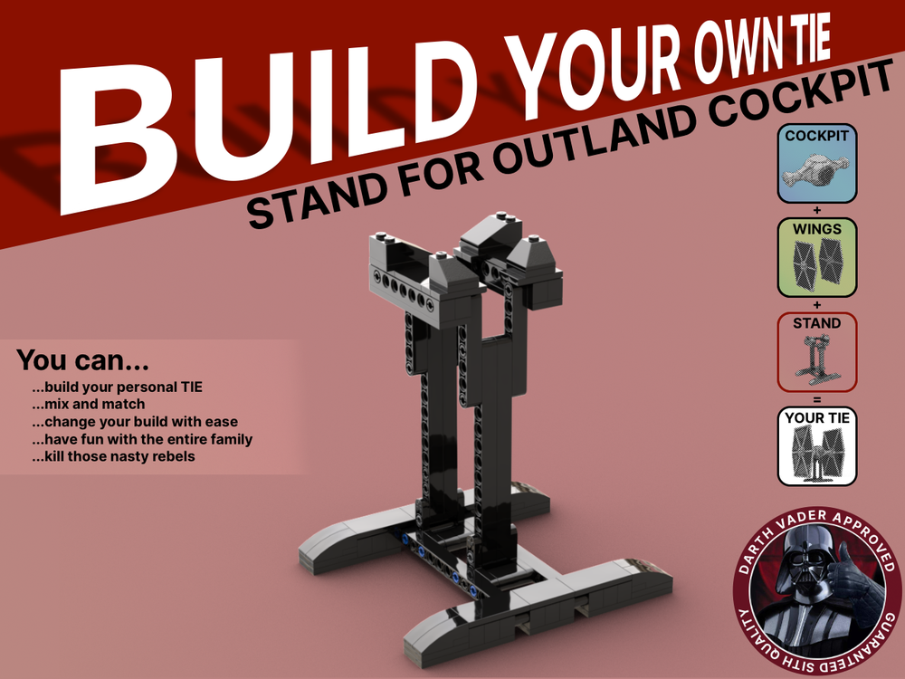 Lego Stand for Outland Cockpit - Build Your Own TIE