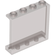 Lego Panel 1 x 4 x 3 [Side Supports / Hollow Studs] / Trans-Brown