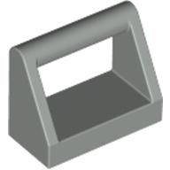 Lego Tile Special 1 x 2 with Handle / Light Gray