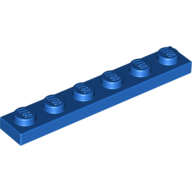 Lego Plate 1 x 6 / Blue