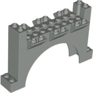 Lego Brick Arch 2 x 12 x 6 with Grooves / Light Gray