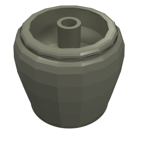 Lego Belville / Scala, Equipment Flower Pot / Dark Gray
