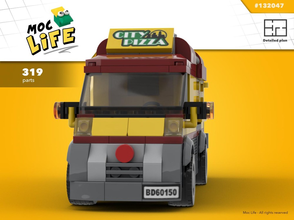 Lego Fiat Ducato Pizza Van city