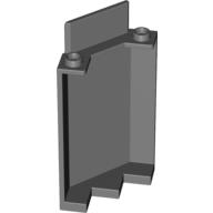 Lego Panel 3 x 3 x 6 Corner Wall without Bottom Indentations / Dark Bluish Gray