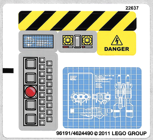 Lego Sticker Sheet for Set 8424-1