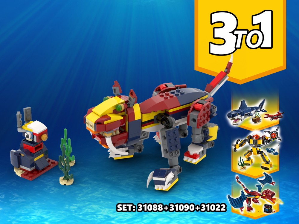 Lego 3 TO 1 Tiger and rabbit Alternative Build | Build from set 31090 + 31088 + 31102