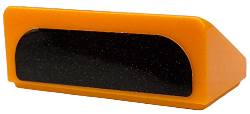 Lego Slope 30 1 x 2 x 2/3 with Black Rectangle with Rounded Corners Pattern (Sticker) - Set 76918