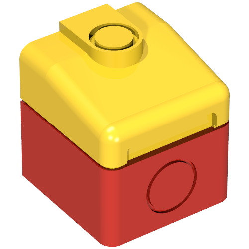 Lego Duplo Train Cabin End with Yellow Top / Red