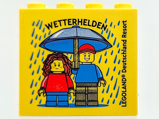 Lego Brick 2 x 4 x 3 with WETTERHELDEN LEGOLAND Deutschland Resort Pattern