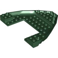 Lego Boat Hull Section, Brick 10 x 12 x 1 with 4 x 6 Cutout / Dark Green