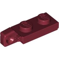 Lego Hinge Plate 1 x 2 Locking with 1 Finger On End, with Groove / Dark Red