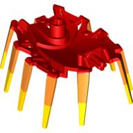 Lego Large Figure Armour, Spiked with Marbled Yellow Pattern / Red