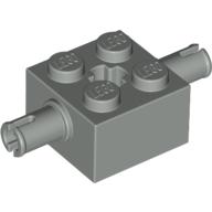 Lego Brick Special 2 x 2 with 2 Pins and Axle Hole / Light Gray