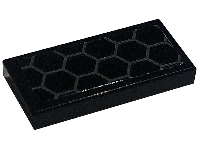 Lego Tile 1 x 2 with Honeycomb Pattern (Sticker) - Set 76904