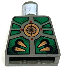 Lego Torso Aquazone Stingray with Copper Spikes and Circle with Target, Green Armor Pattern
